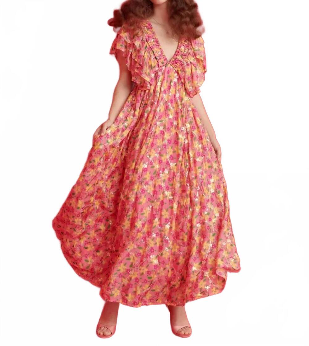 NEW CELIA B vega midi dress in pink